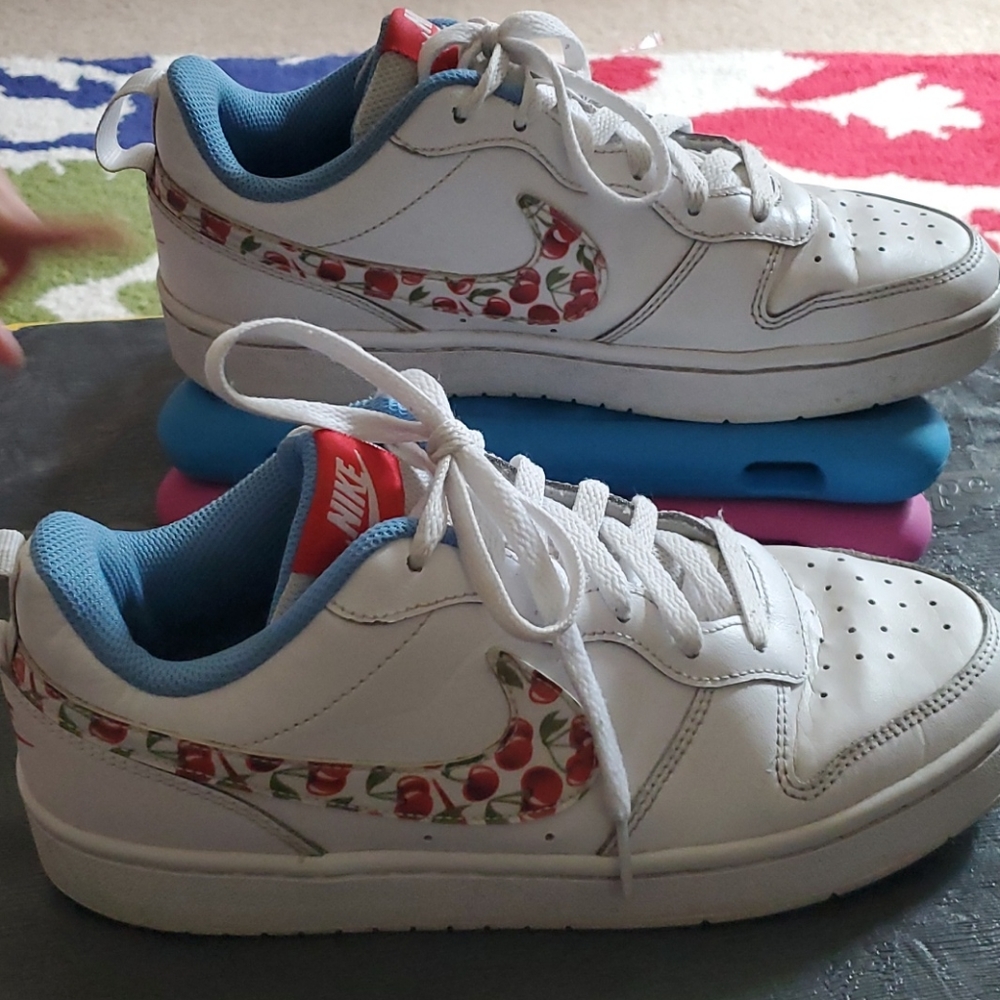 6Y Girls Nike Air Force 1 Cherry Print